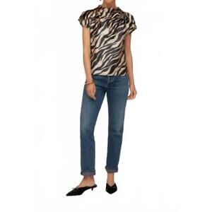 NEW FIFTEEN TWENTY emmeline velvet cs top in zebra
